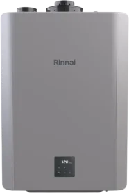 Tankless Rinnai water heater offered by Comfort Union for Chestermere homeowners